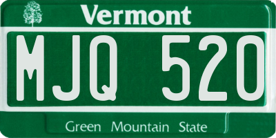 VT license plate MJQ520