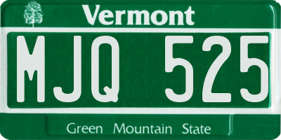 VT license plate MJQ525