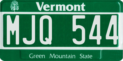 VT license plate MJQ544