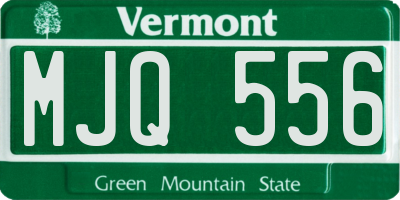 VT license plate MJQ556