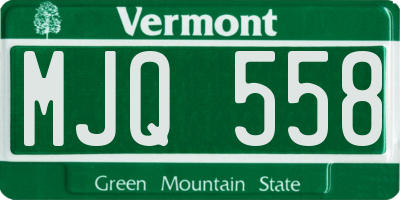 VT license plate MJQ558