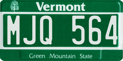 VT license plate MJQ564