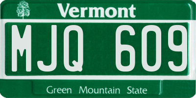 VT license plate MJQ609