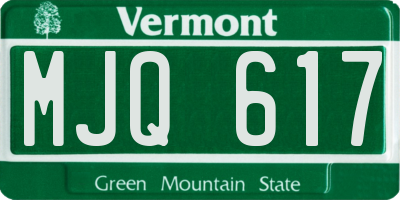 VT license plate MJQ617