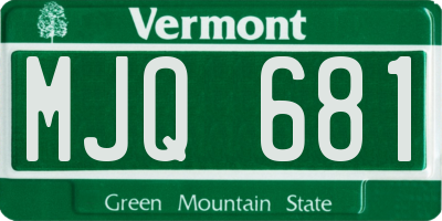VT license plate MJQ681