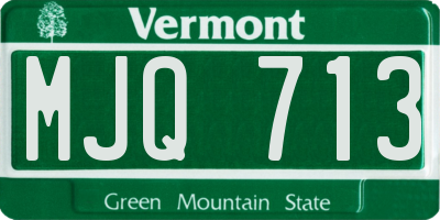 VT license plate MJQ713