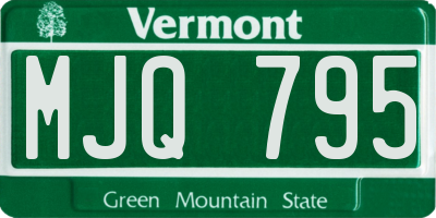 VT license plate MJQ795