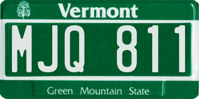 VT license plate MJQ811