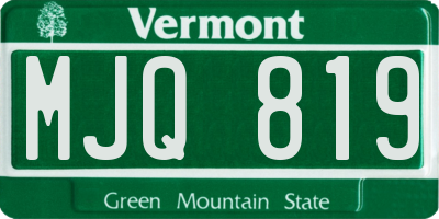 VT license plate MJQ819