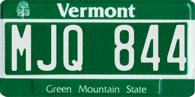 VT license plate MJQ844