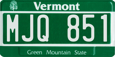 VT license plate MJQ851