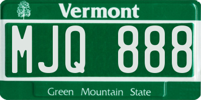 VT license plate MJQ888