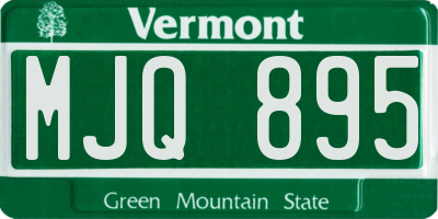 VT license plate MJQ895