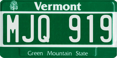VT license plate MJQ919