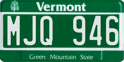 VT license plate MJQ946