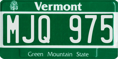 VT license plate MJQ975