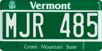 VT license plate MJR485
