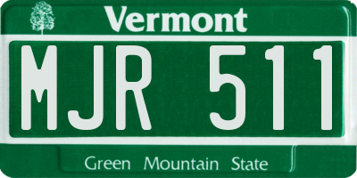 VT license plate MJR511