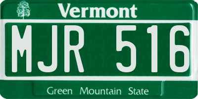 VT license plate MJR516