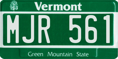 VT license plate MJR561