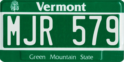 VT license plate MJR579