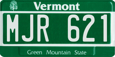 VT license plate MJR621
