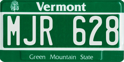 VT license plate MJR628