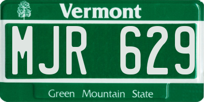 VT license plate MJR629