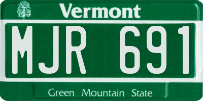 VT license plate MJR691