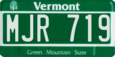 VT license plate MJR719