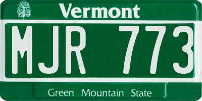 VT license plate MJR773