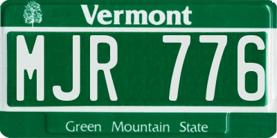 VT license plate MJR776
