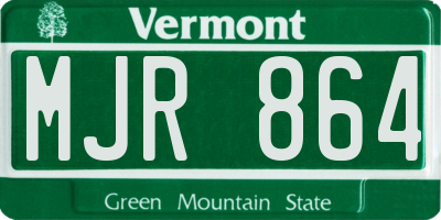 VT license plate MJR864