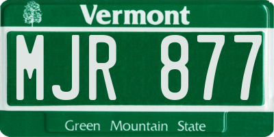 VT license plate MJR877