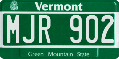 VT license plate MJR902