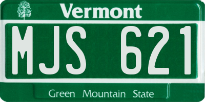VT license plate MJS621