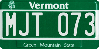 VT license plate MJT073