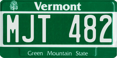 VT license plate MJT482