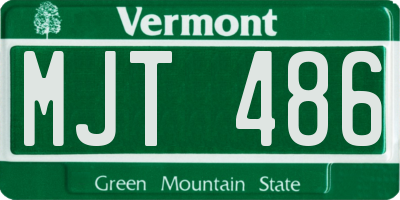 VT license plate MJT486