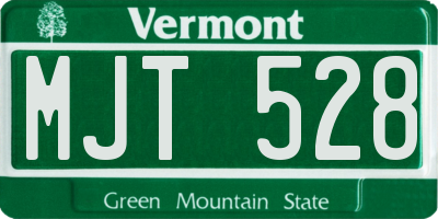VT license plate MJT528