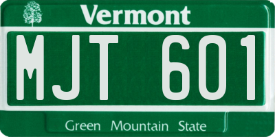 VT license plate MJT601