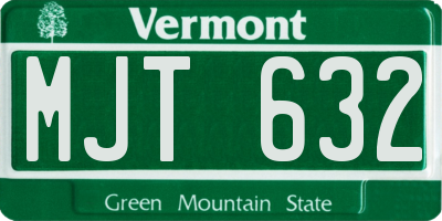 VT license plate MJT632