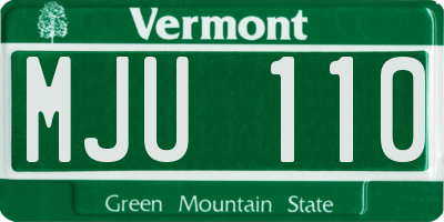 VT license plate MJU110