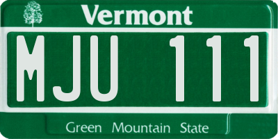 VT license plate MJU111