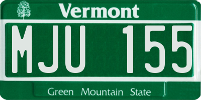VT license plate MJU155