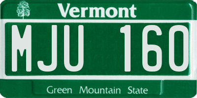 VT license plate MJU160
