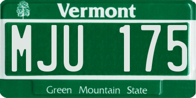 VT license plate MJU175