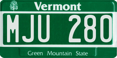 VT license plate MJU280