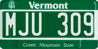 VT license plate MJU309