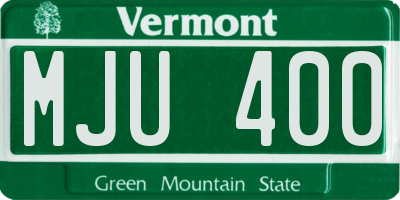 VT license plate MJU400
